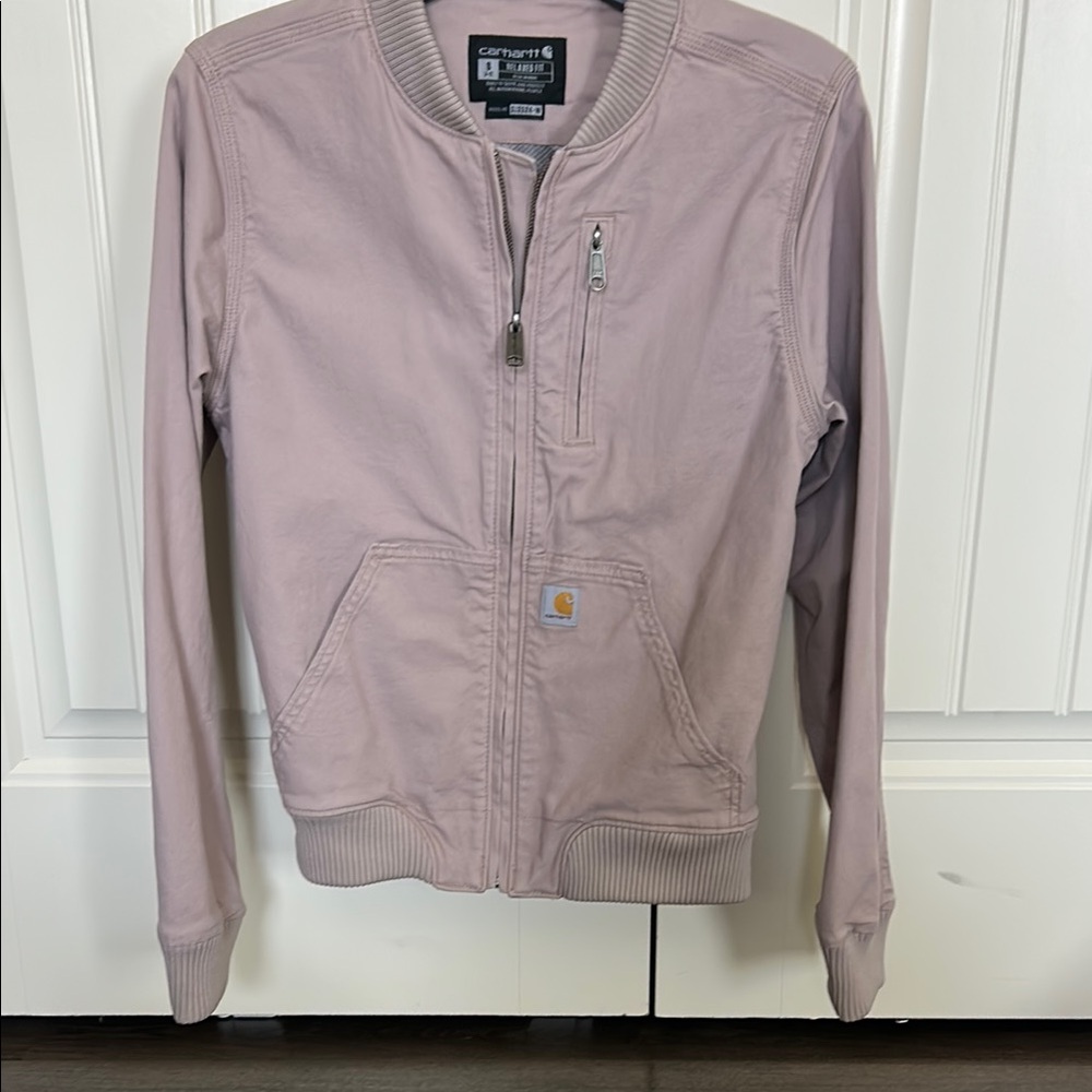 Carhartt Pink Bomber Jacket Sporty Zip-Up
